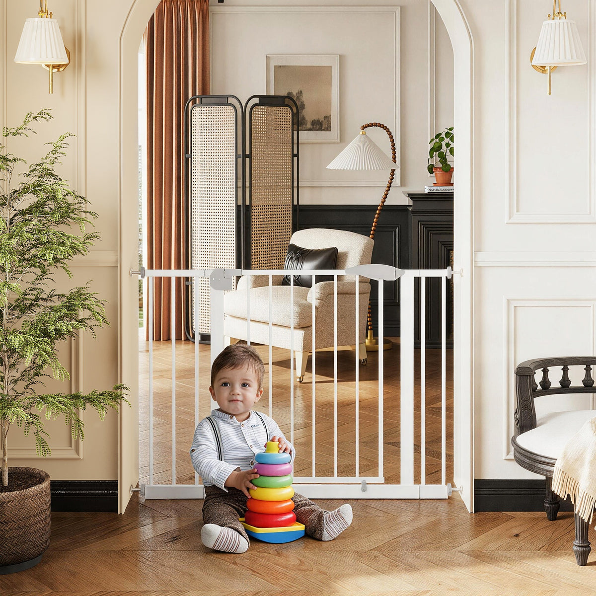 Pressure-Mounted Baby Gate for Doorways, 29.5–44.1 in.